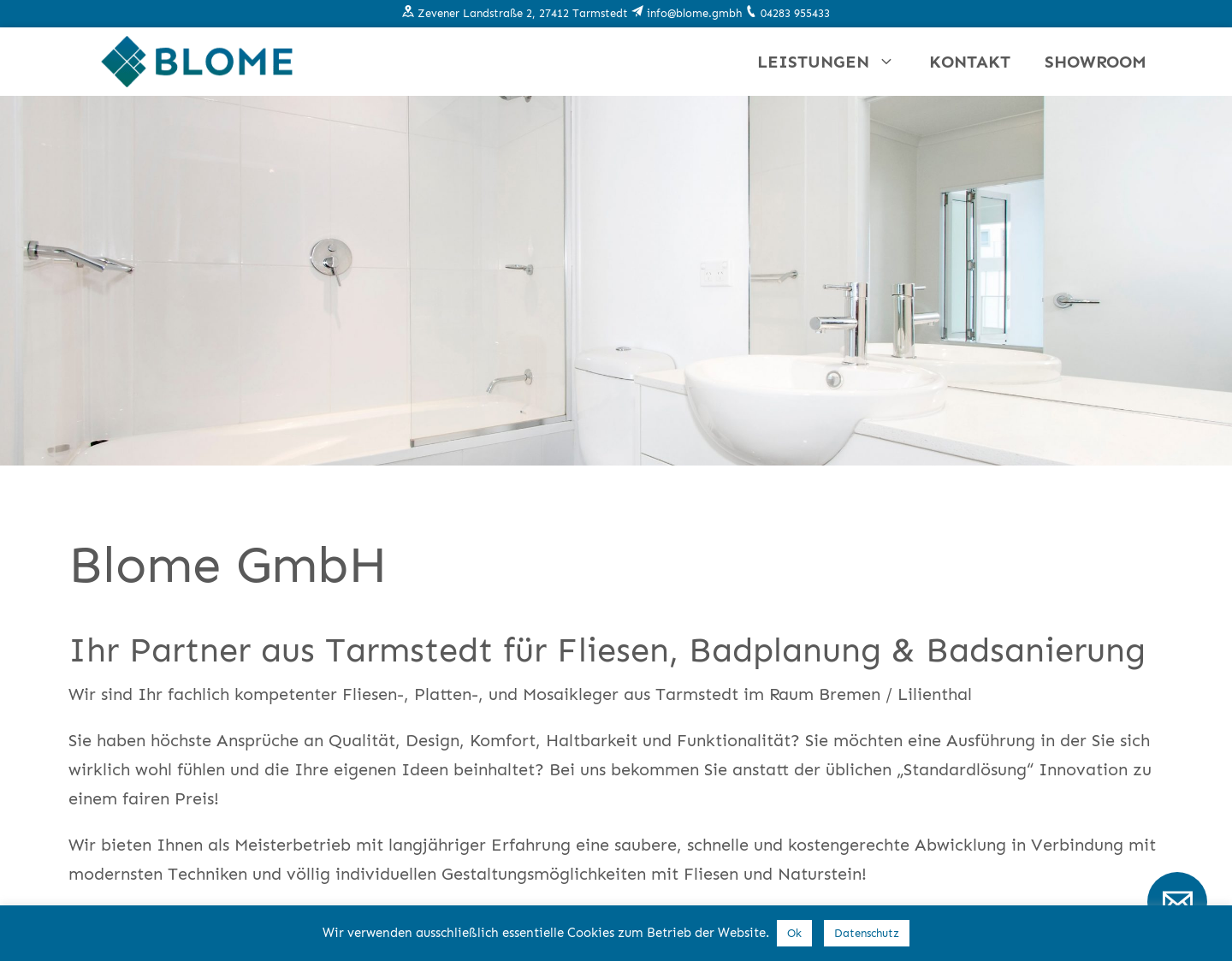 Aktuelle Website-Vorschau von Blome ? Alles aus einer Hand