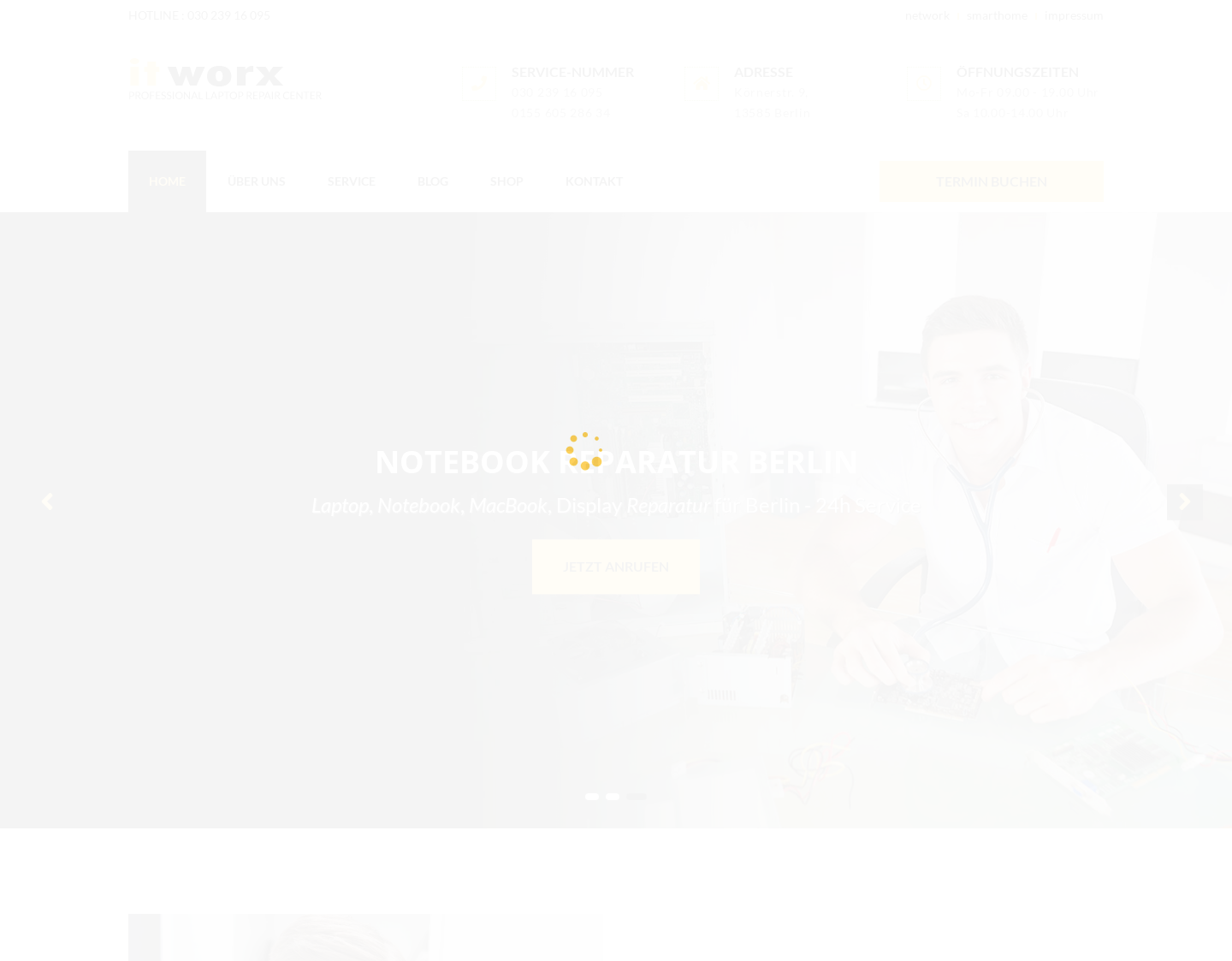 Aktuelle Website-Vorschau von pc works IT Service