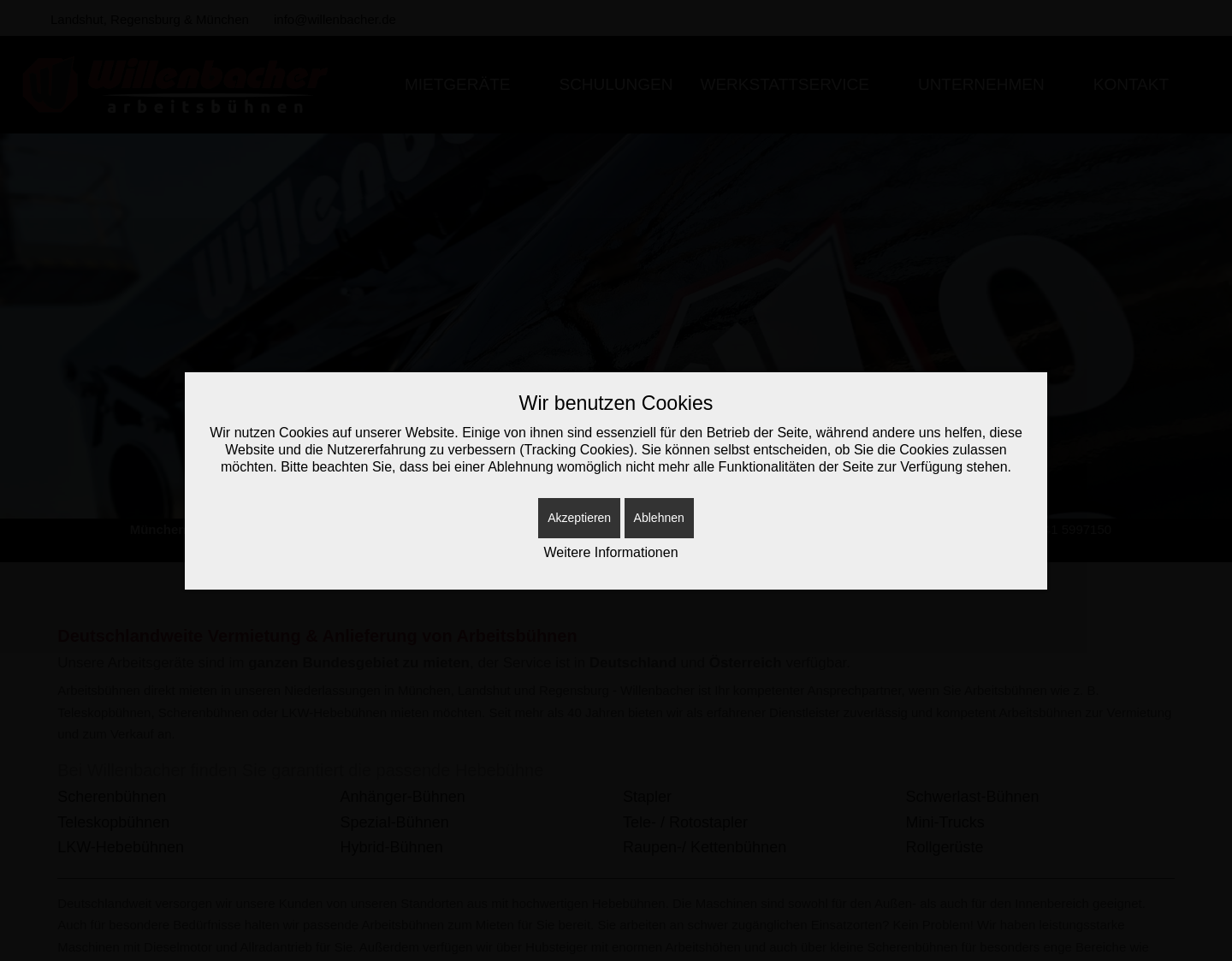 Aktuelle Website-Vorschau von Willenbacher GmbH & Co. KG