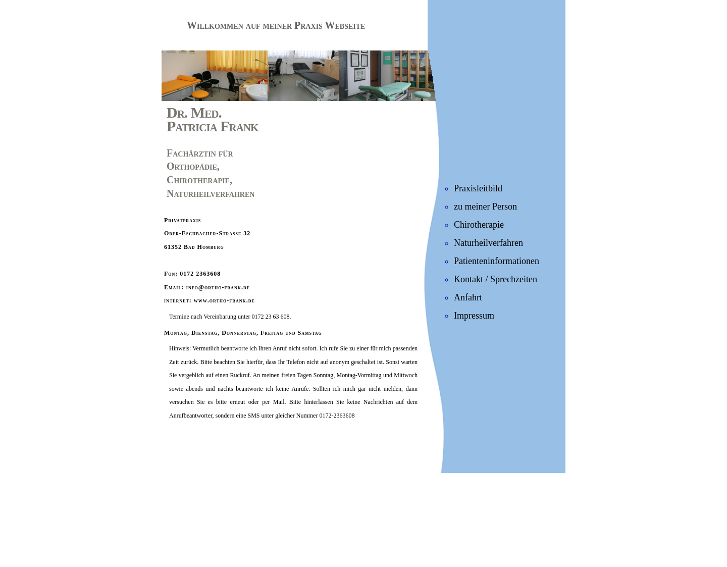 Aktuelle Website-Vorschau von Chiropraktiker Bad Homburg  Dr Med Frank