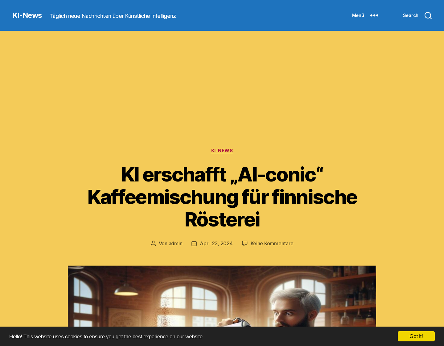 Aktuelle Website-Vorschau von KI-News