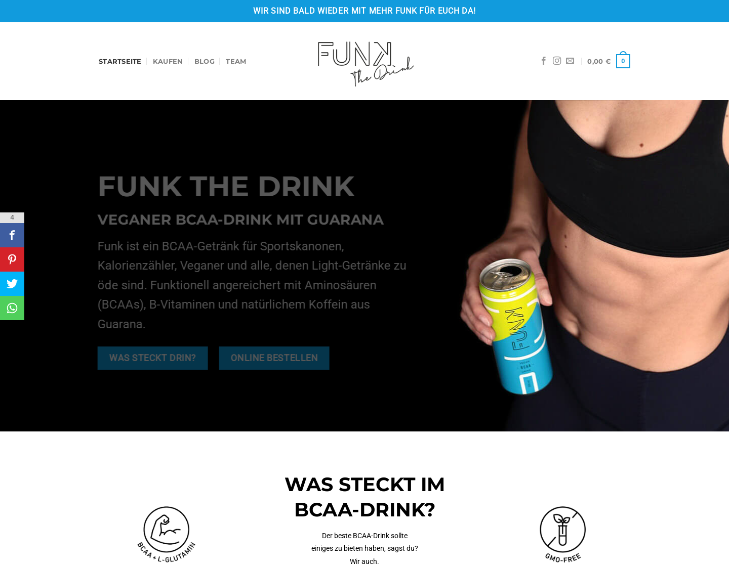 Aktuelle Website-Vorschau von Funk The Drink