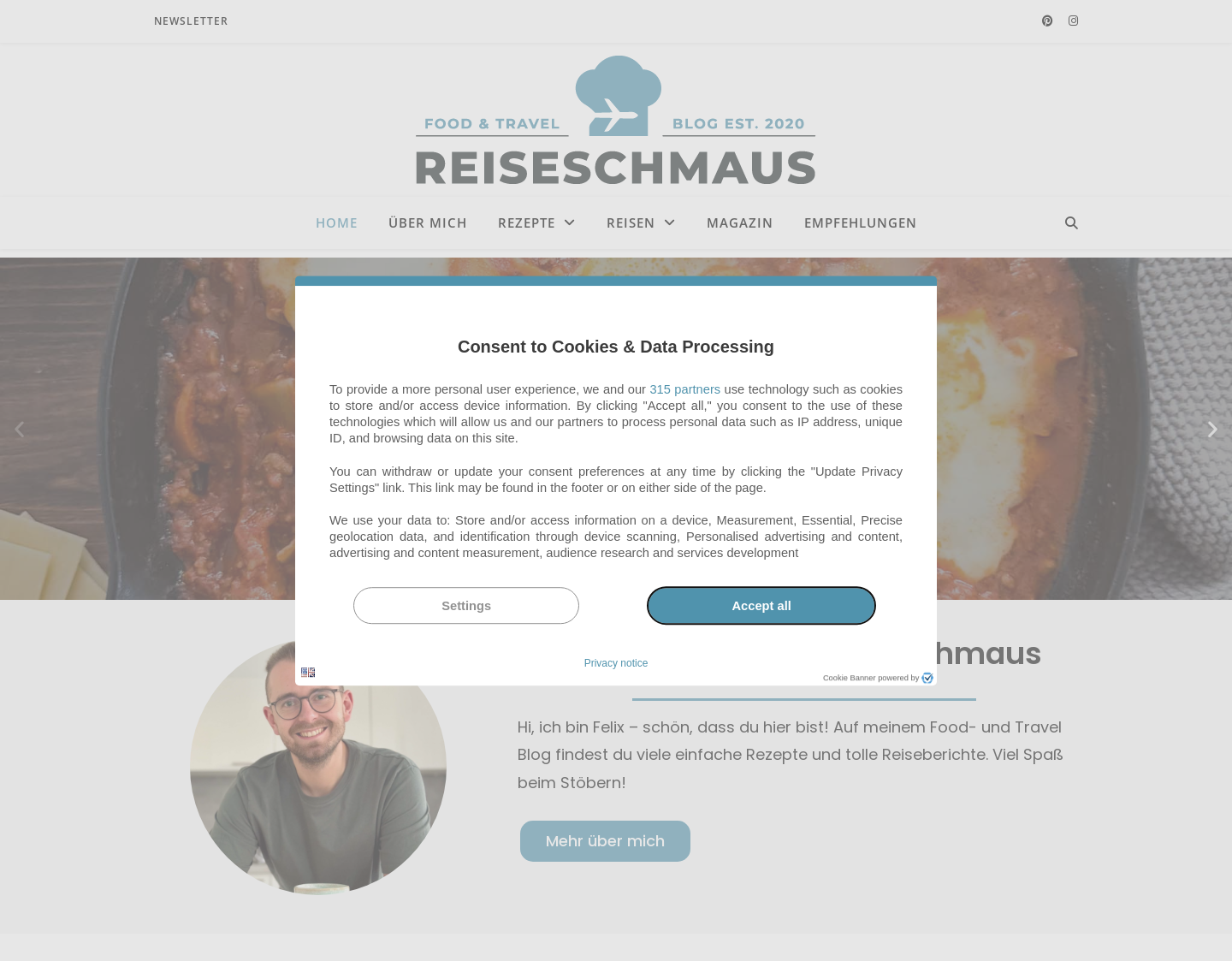 Aktuelle Website-Vorschau von Reiseschmaus