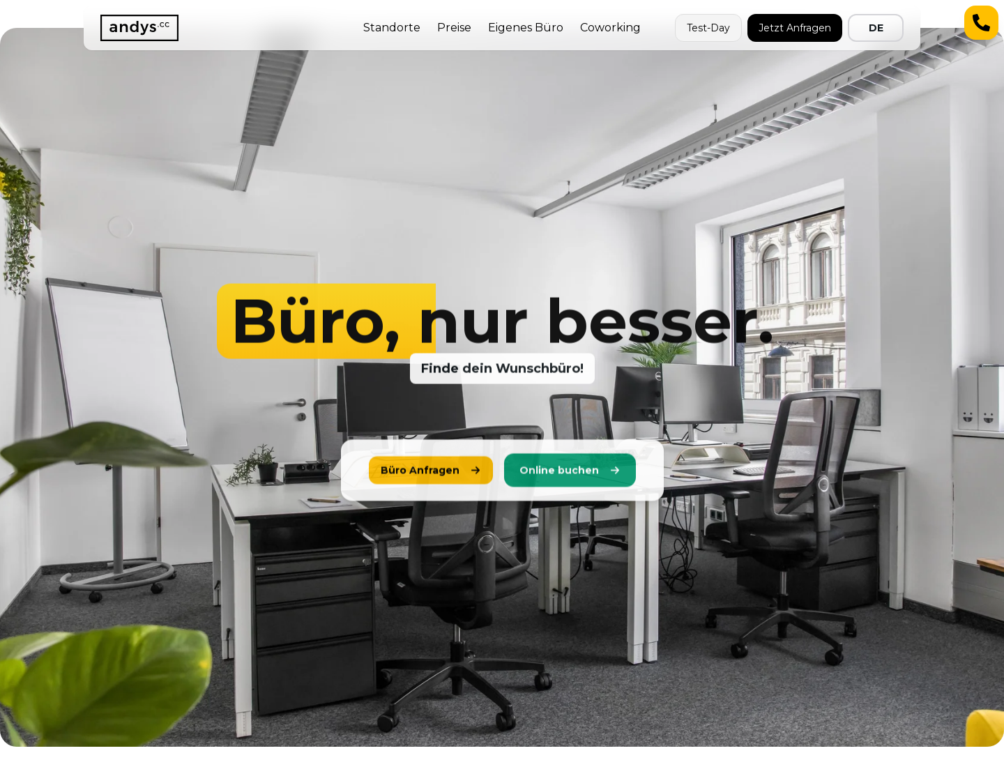 Aktuelle Website-Vorschau von Coworking erleben