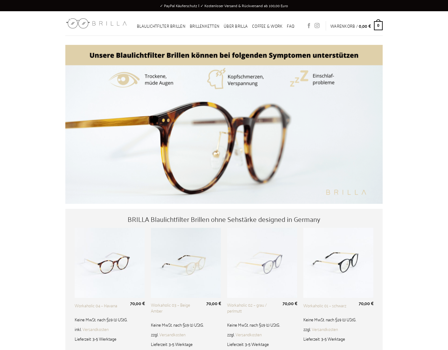 Aktuelle Website-Vorschau von Blaulichtfilter Brillen
