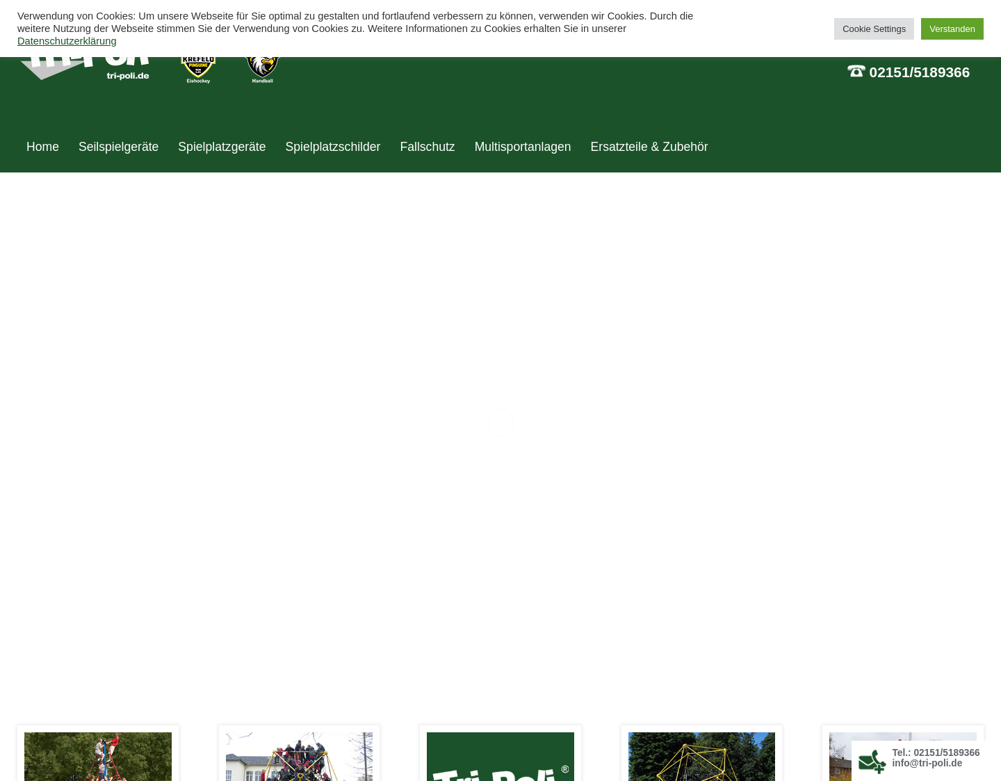 Aktuelle Website-Vorschau von Tri-Poli GmbH - Spielplatzgeräte