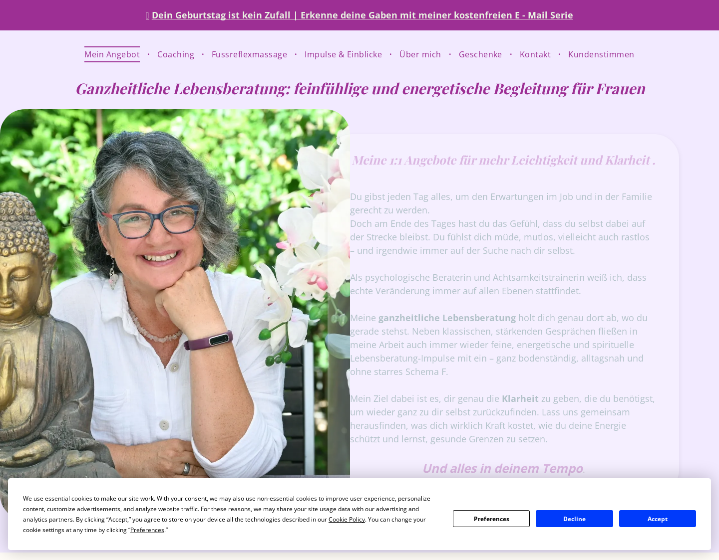 Aktuelle Website-Vorschau von Britta Eulenfeld Frauenmentorin und Glückscoach