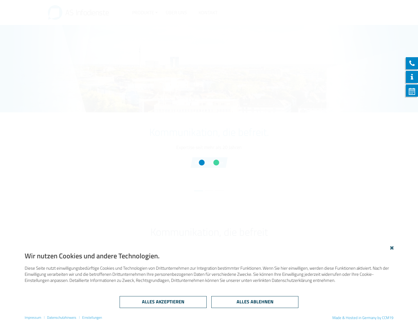 Aktuelle Website-Vorschau von Telko mit 10 Teilnehmern