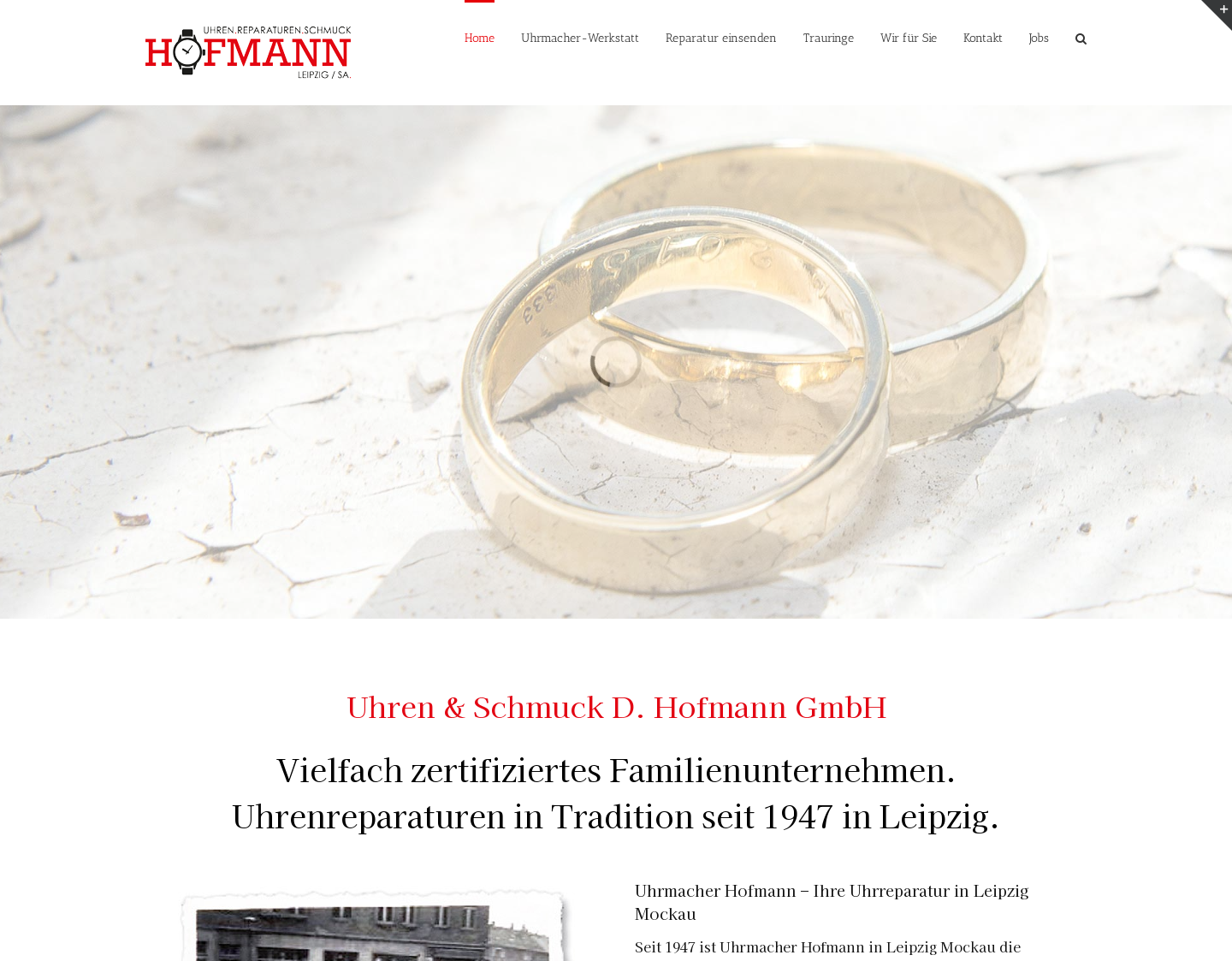 Aktuelle Website-Vorschau von Verkauf und Uhrreparatur