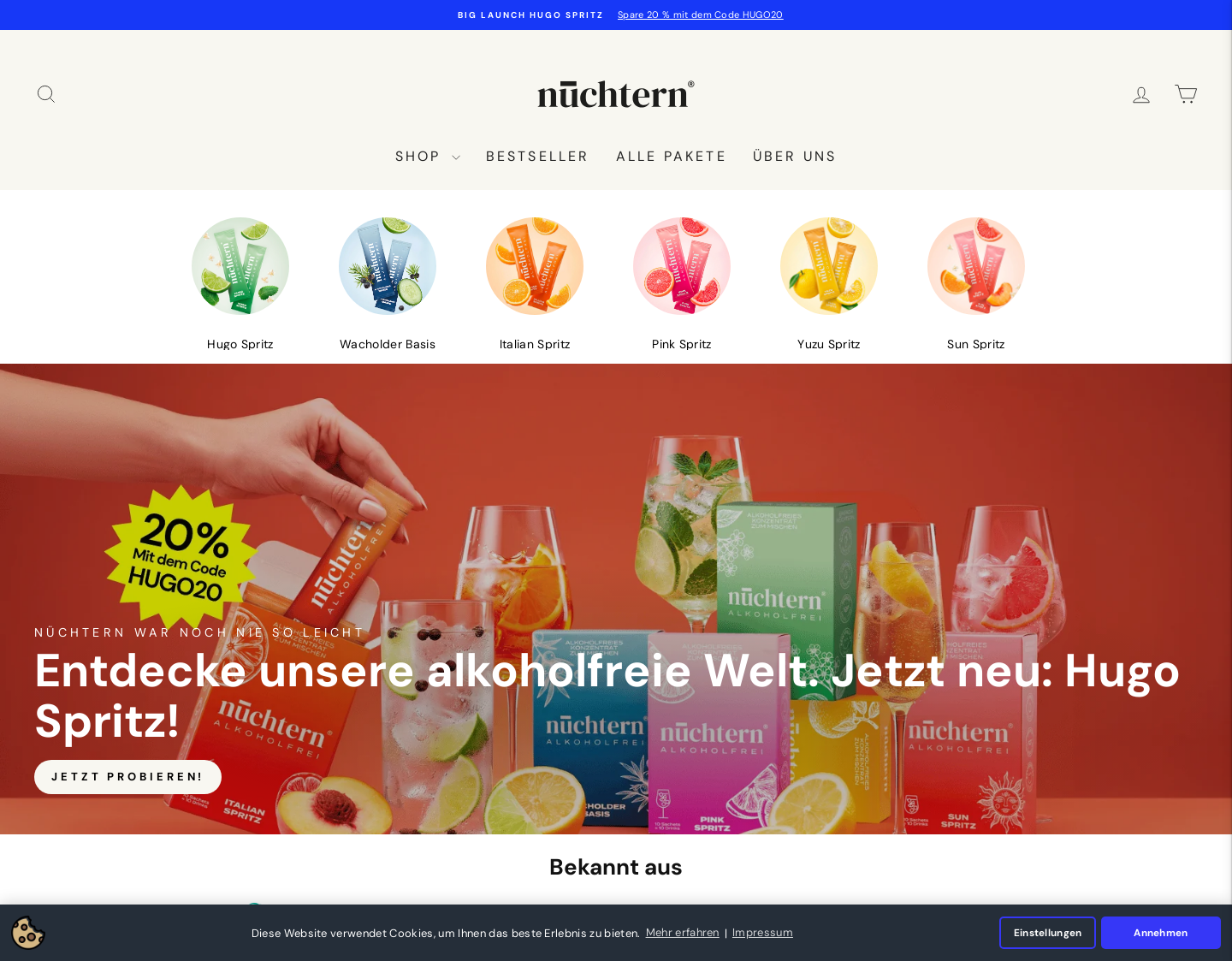 Aktuelle Website-Vorschau von Nuechtern Berlin