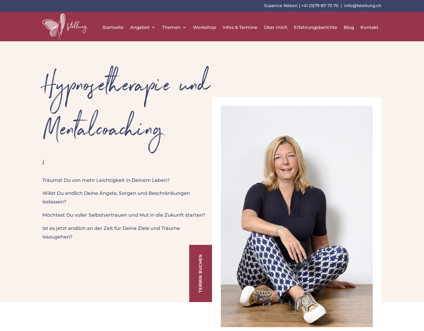 Aktuelle Website-Vorschau von Hypnosetherapie und Mentalcoaching für Erwachsene