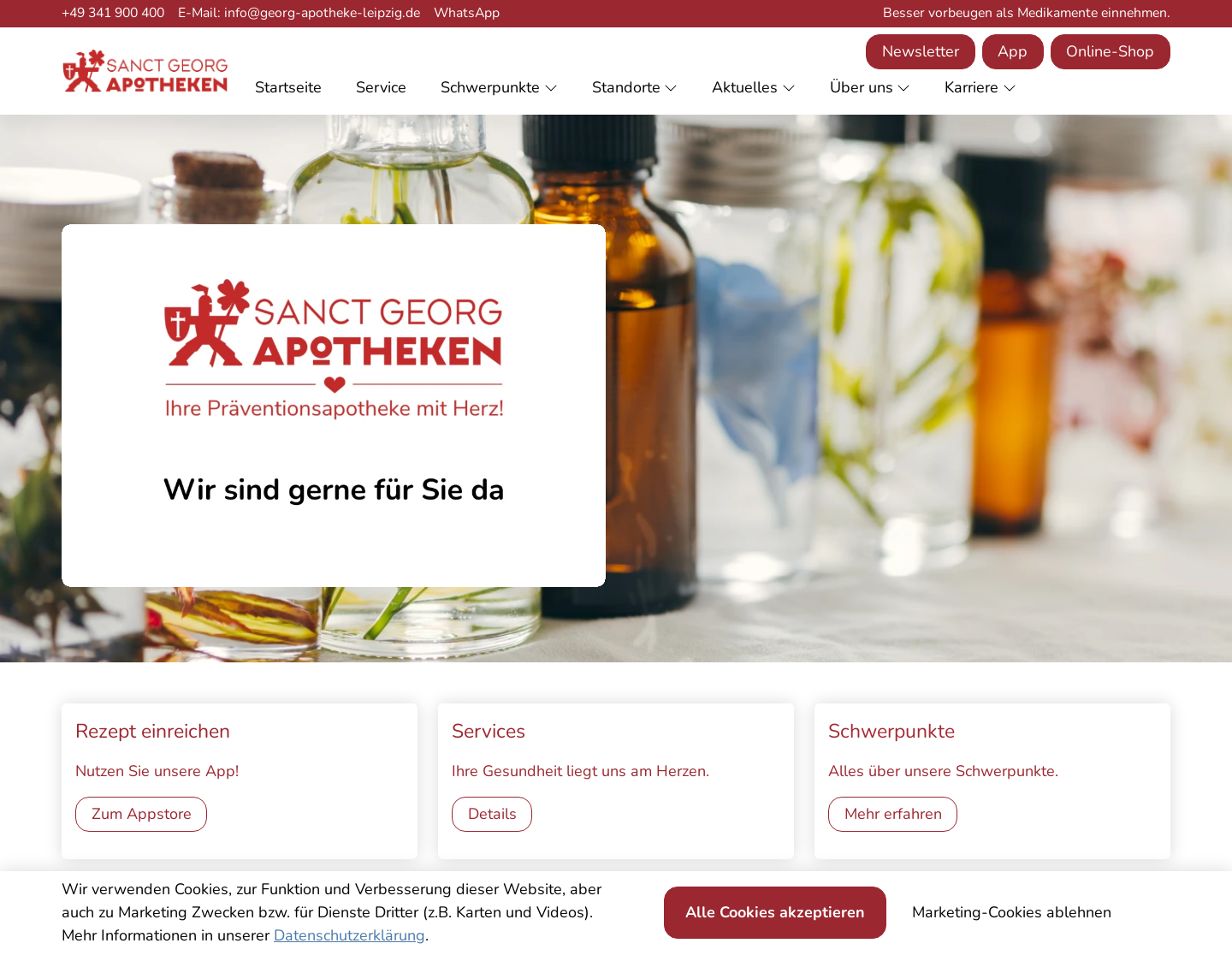 Aktuelle Website-Vorschau von Sanct-Georg-Apotheke Leipzig
