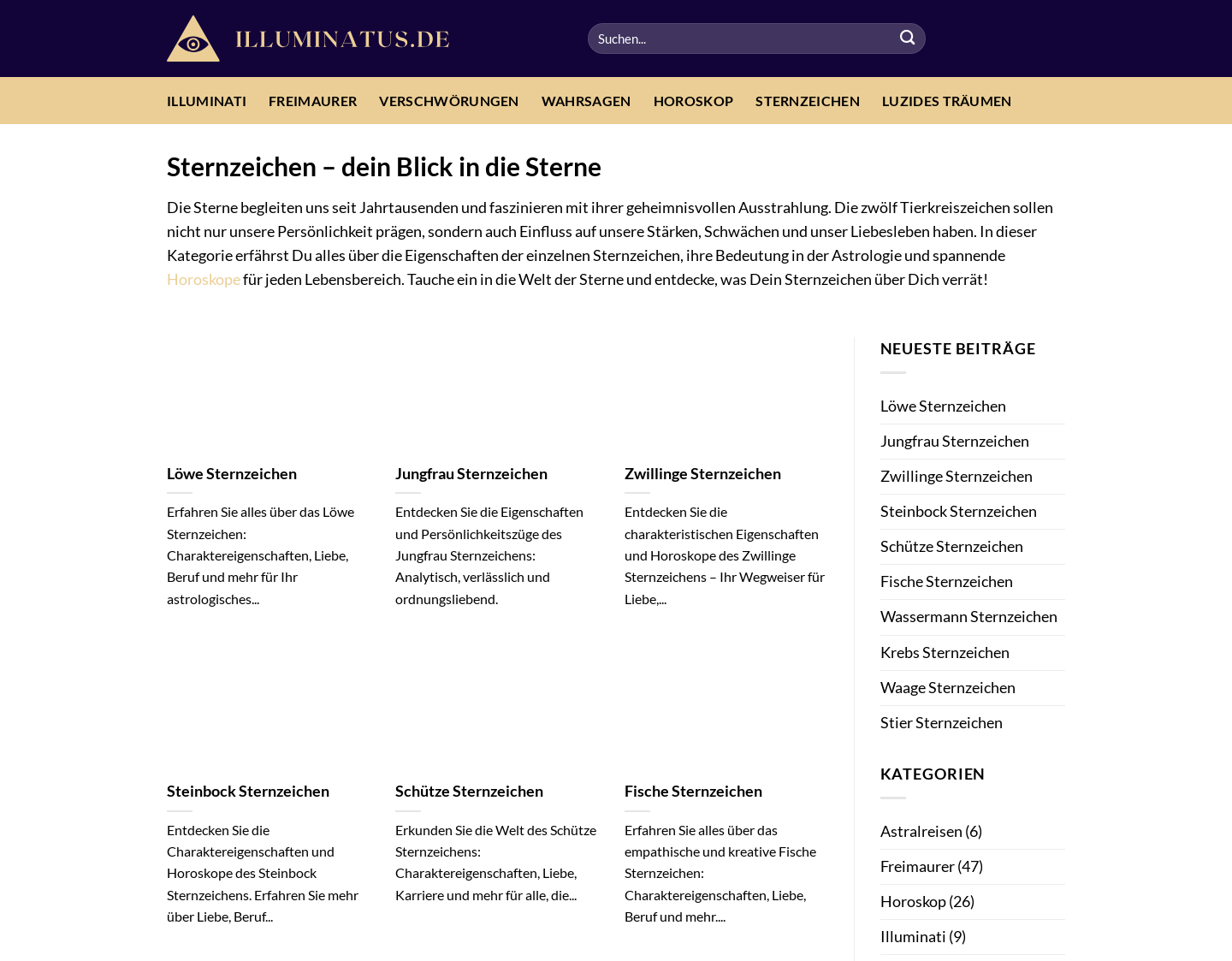 Aktuelle Website-Vorschau von Sonnentarot
