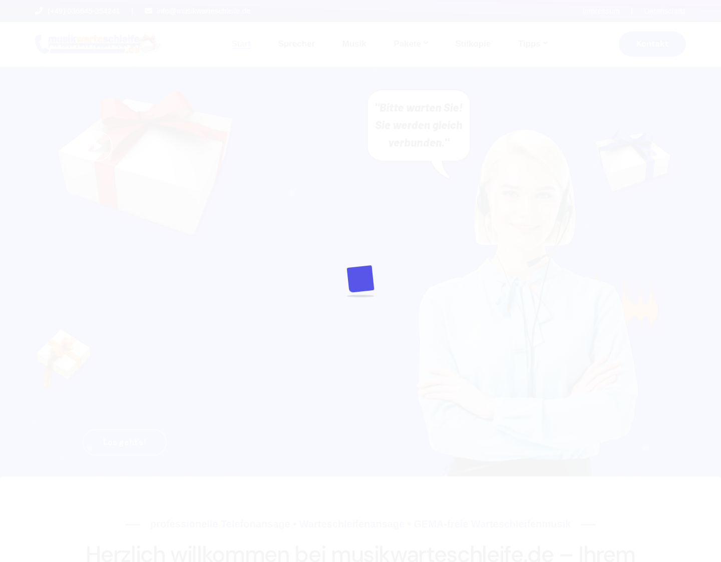 Aktuelle Website-Vorschau von Anrufbeantworter Ansagen für Firmen