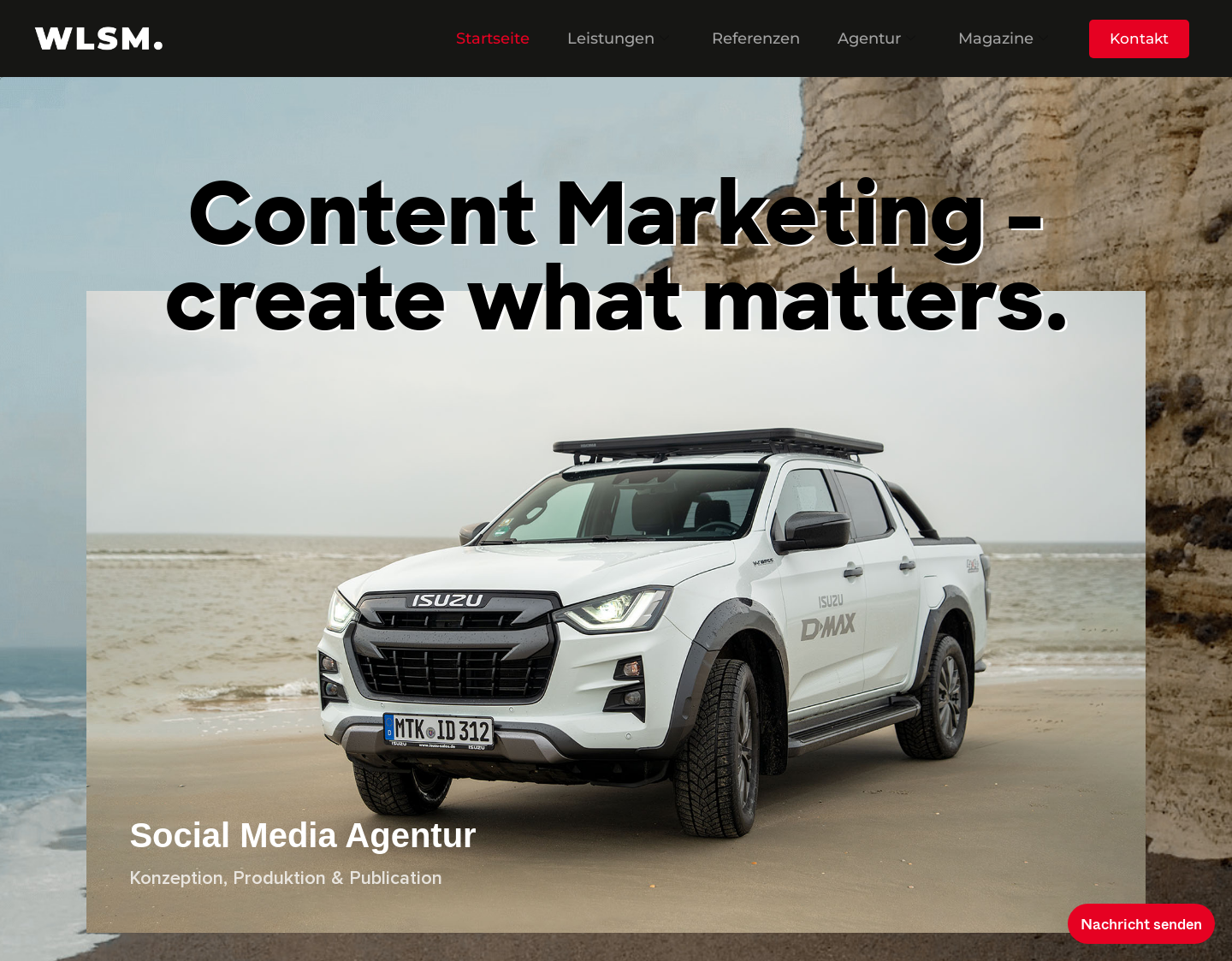Aktuelle Website-Vorschau von We like Social Media - Webdesign Agentur