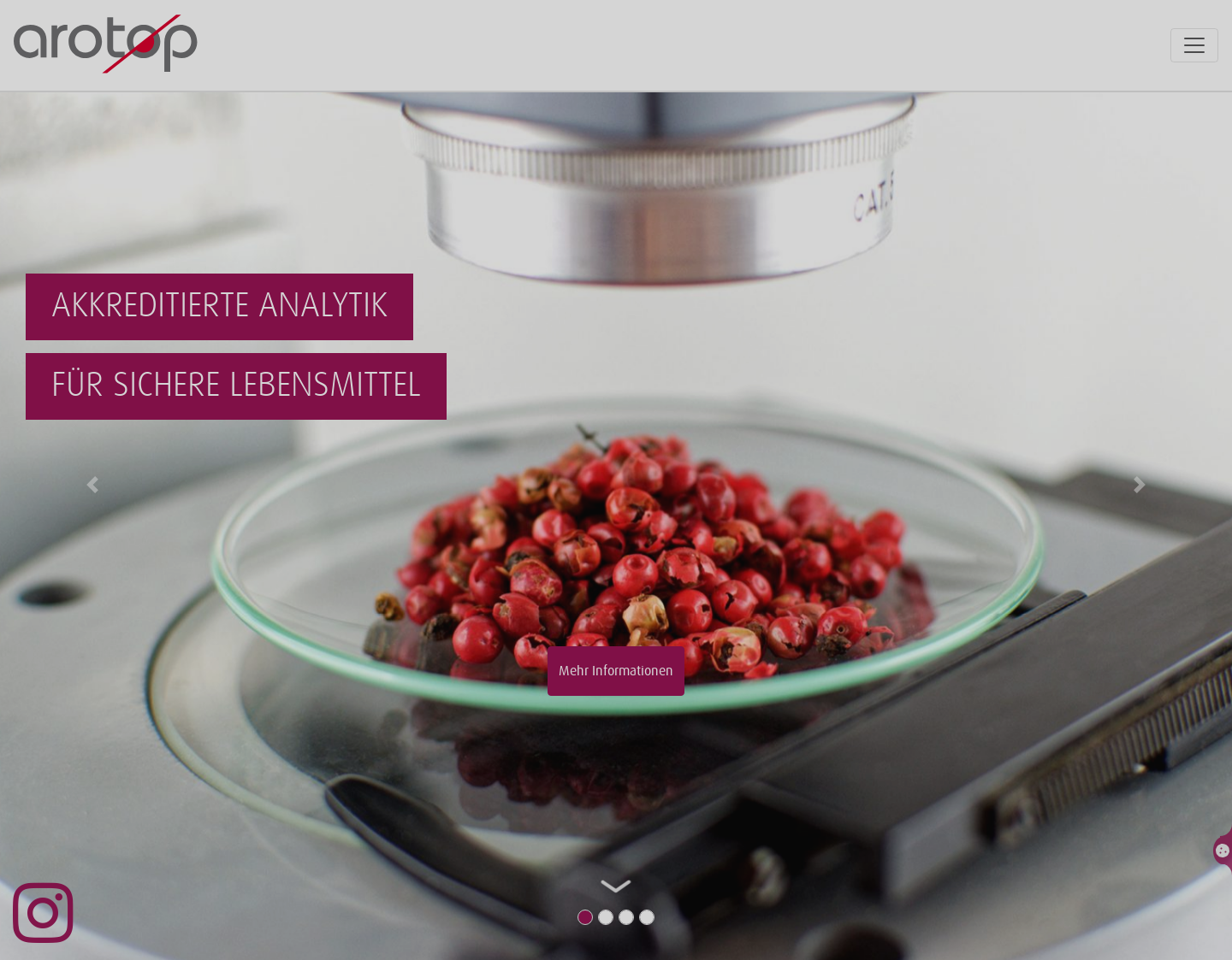 Aktuelle Website-Vorschau von Arotop GmbH