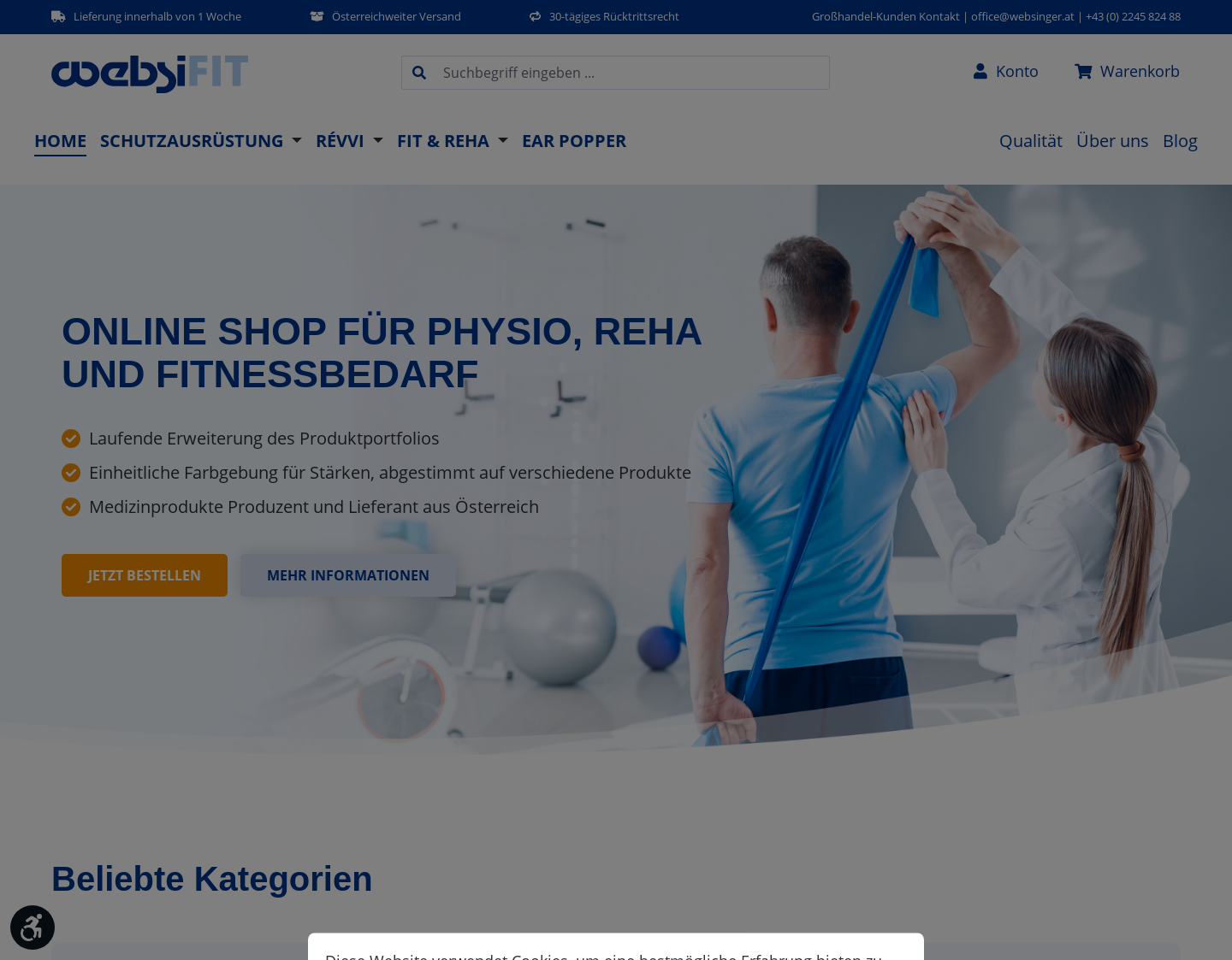 Aktuelle Website-Vorschau von Websinger Schutzmasken Onlineshop