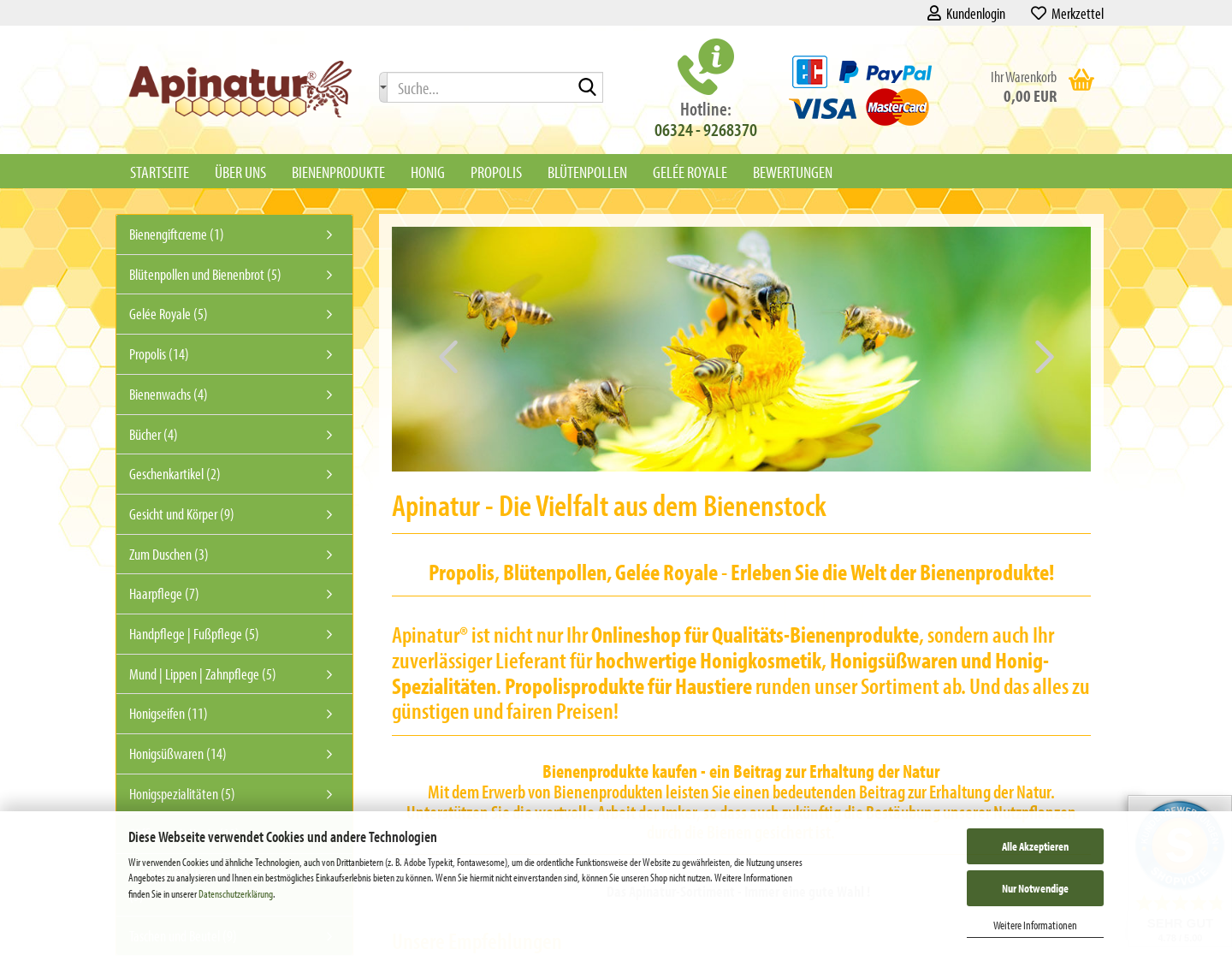 Aktuelle Website-Vorschau von Apopharm GmbH
