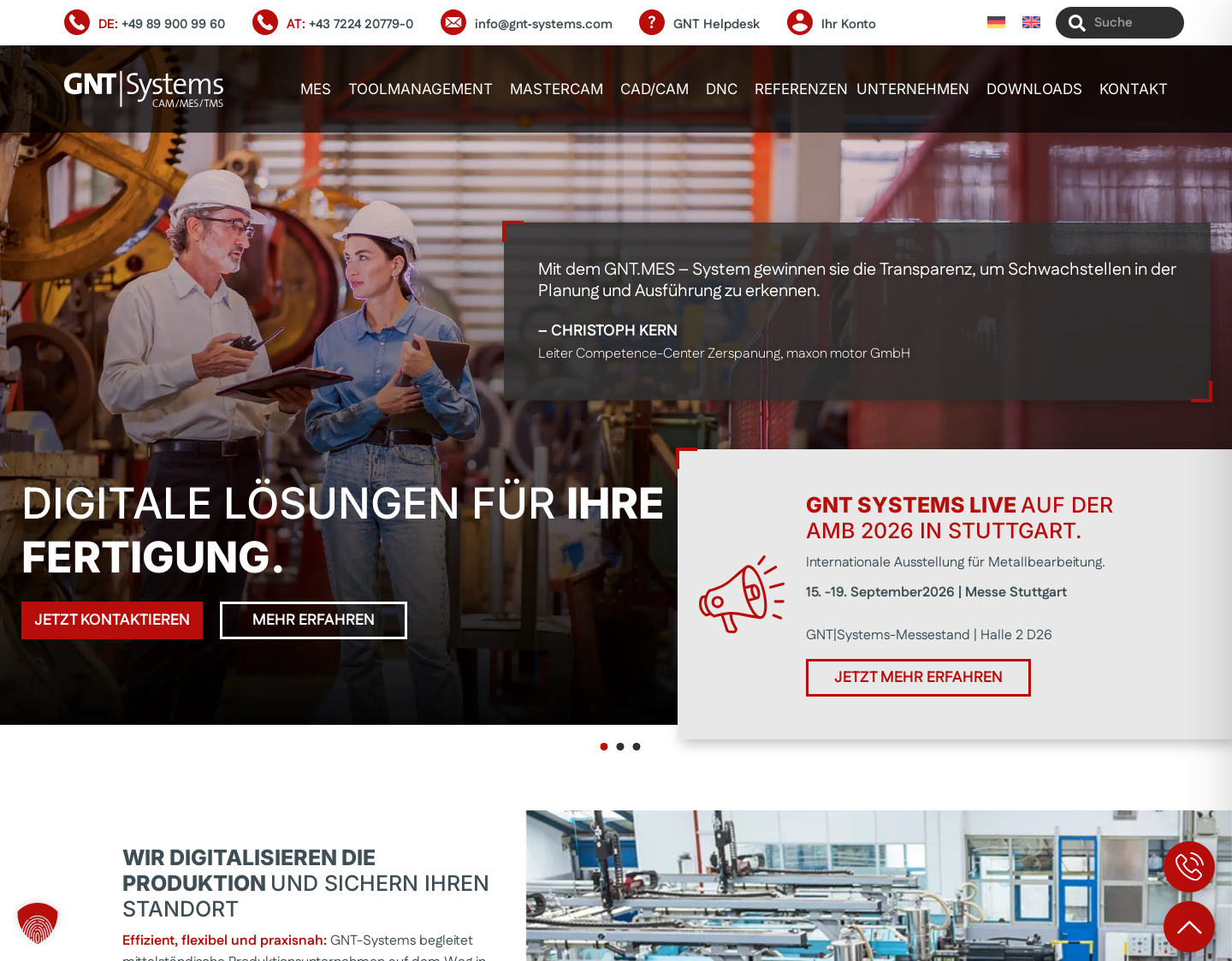Aktuelle Website-Vorschau von GNT Systems GmbH ? Austria