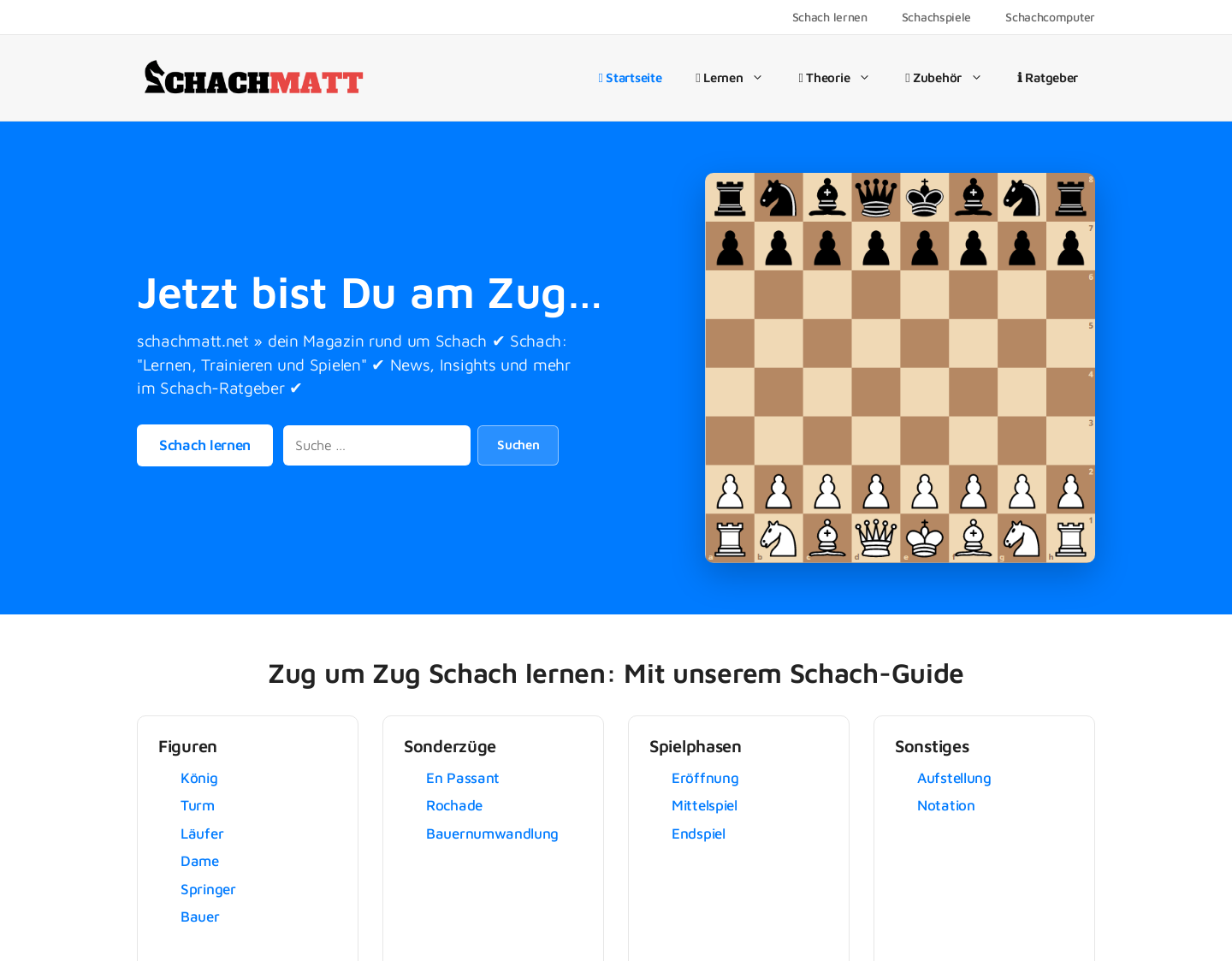 Aktuelle Website-Vorschau von schachmatt.net Magazin