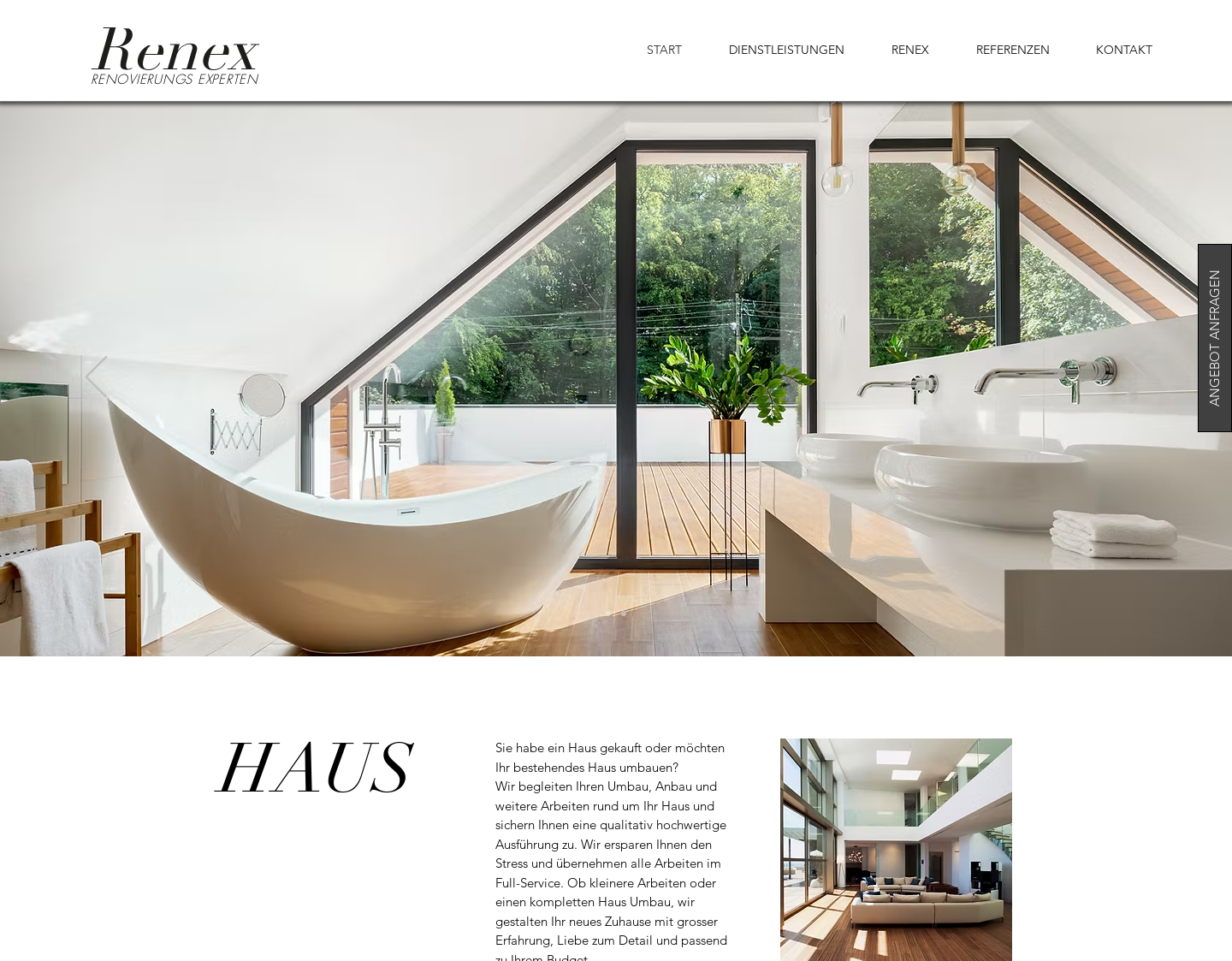 Aktuelle Website-Vorschau von RENEX - Der Spezialist für exzellente Renovation
