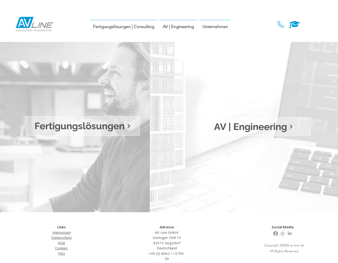 Aktuelle Website-Vorschau von AV-Line
