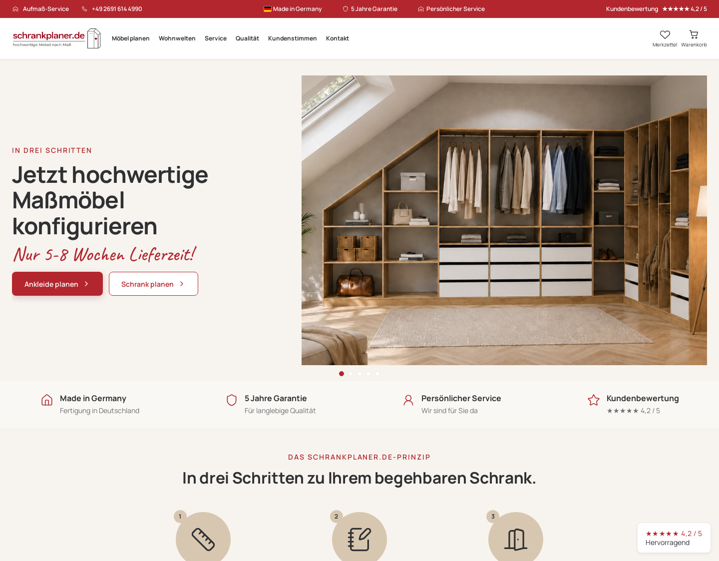 Aktuelle Website-Vorschau von Schumacher GmbH & Co. KG