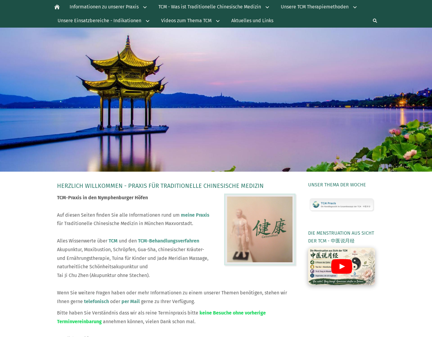 Aktuelle Website-Vorschau von TCM Praxis Xiaoling Guo München Neuhause