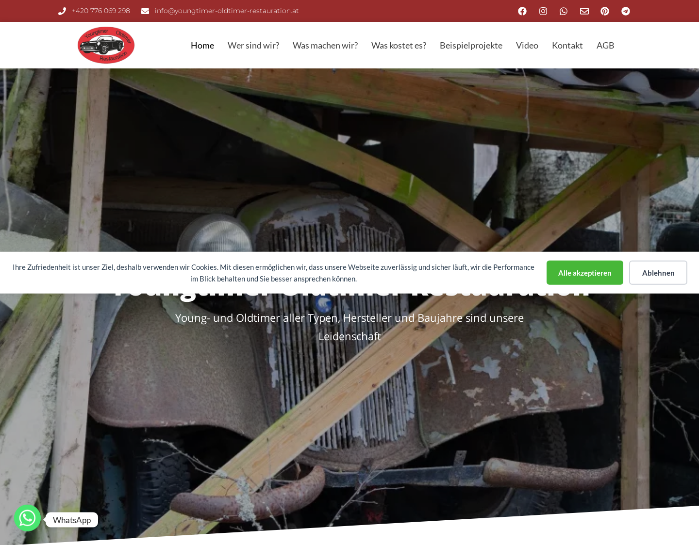 Aktuelle Website-Vorschau von Professionale Restauration von Oldtimern
