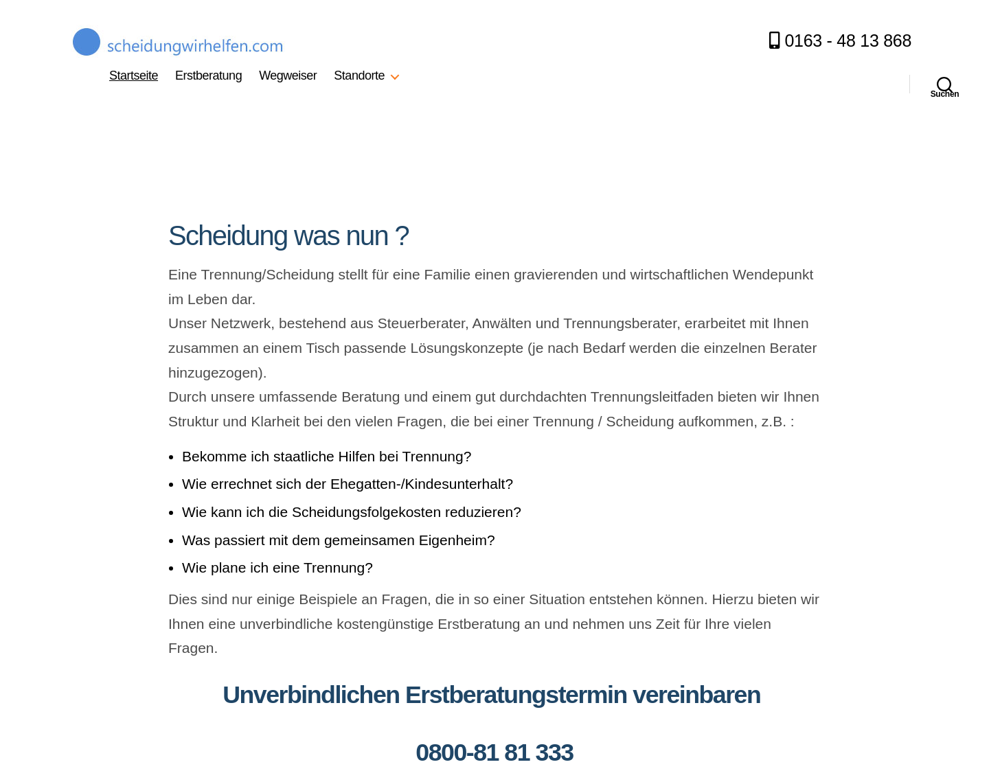 Aktuelle Website-Vorschau von Scheidung wir helfen