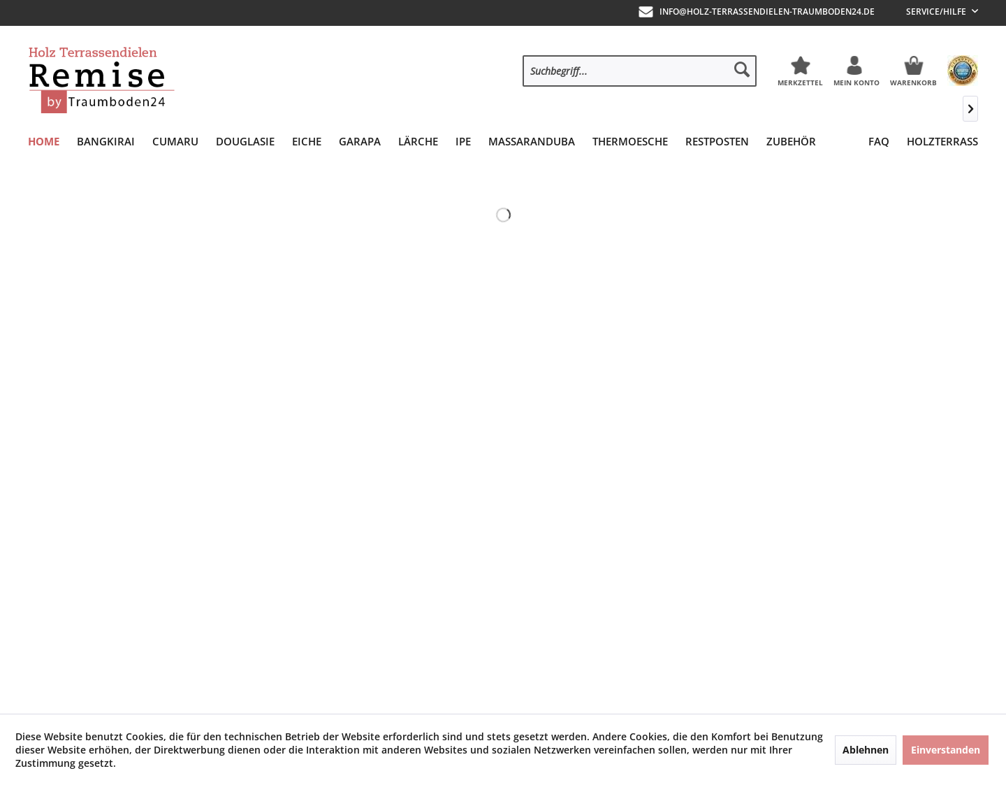 Aktuelle Website-Vorschau von Holz Terrassendielen Remise