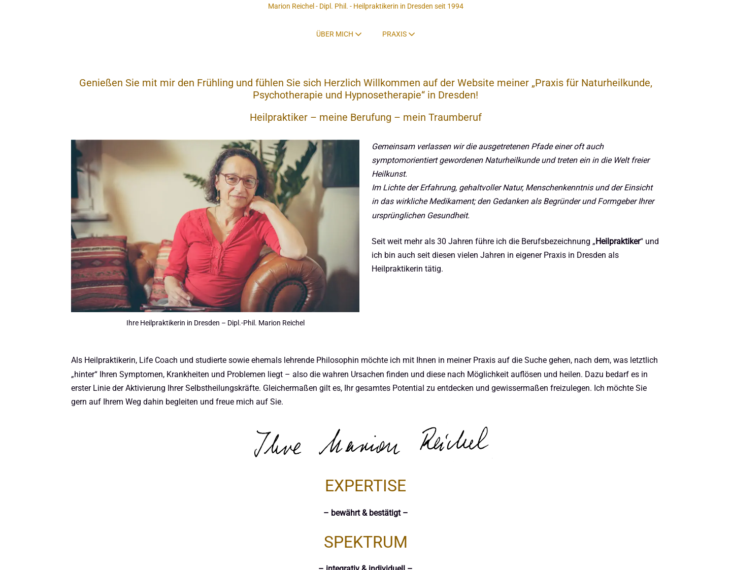 Aktuelle Website-Vorschau von Naturheilpraxis Reichel