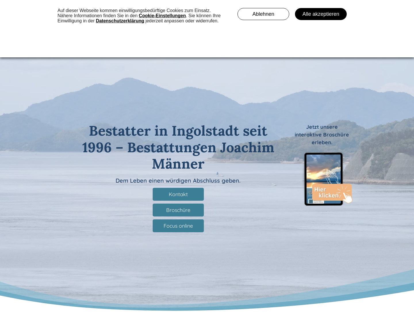 Aktuelle Website-Vorschau von Bestattungen Joachim Männer GmbH & Co. KG
