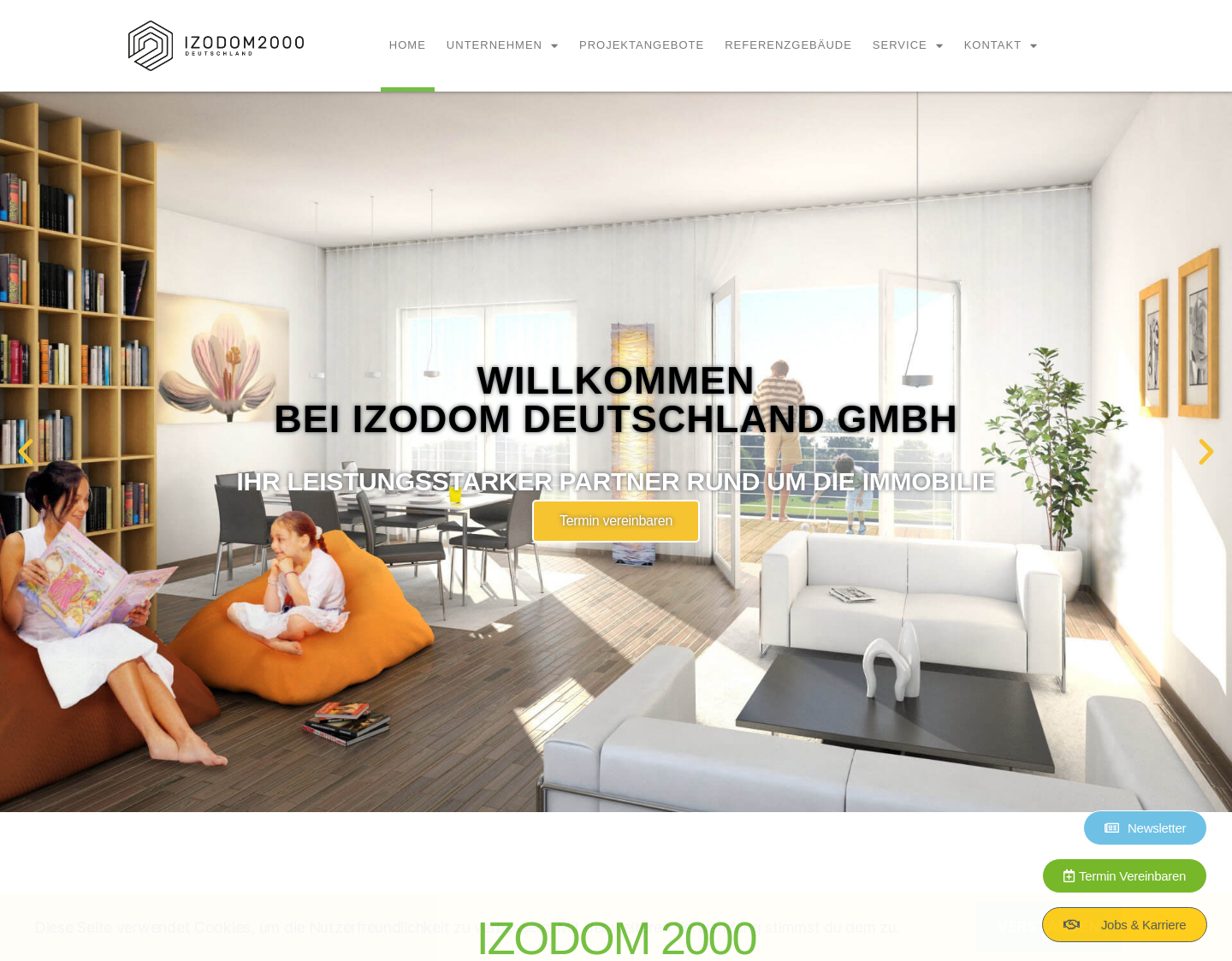 Aktuelle Website-Vorschau von Izodom