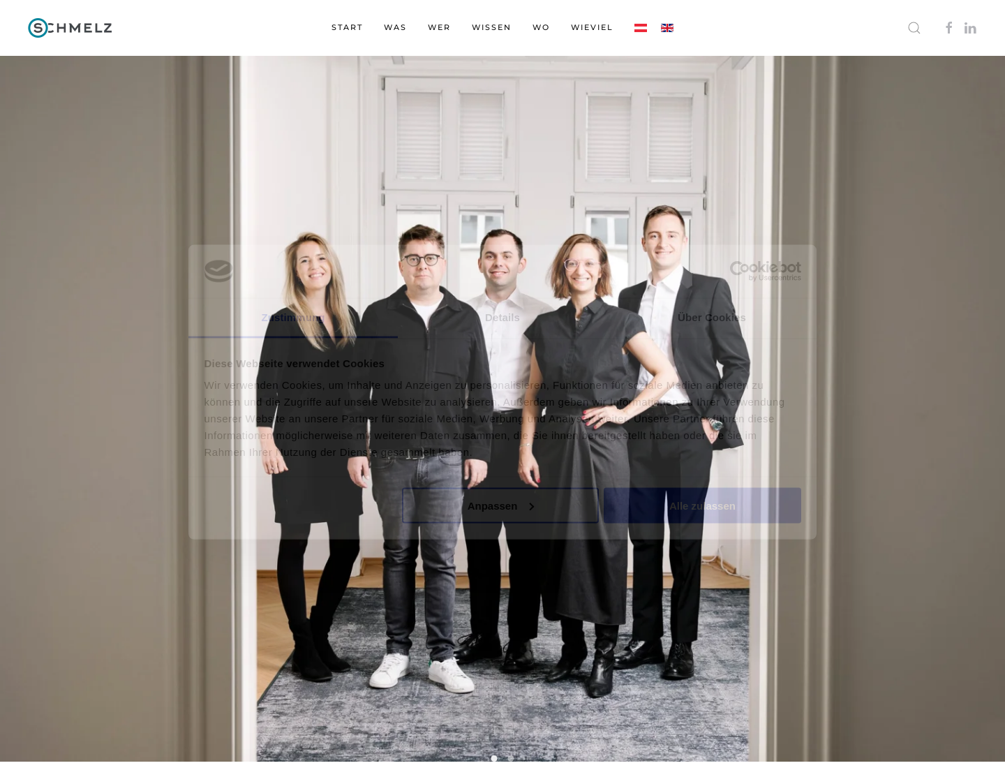 Aktuelle Website-Vorschau von Schmelz Rechtsanwälte