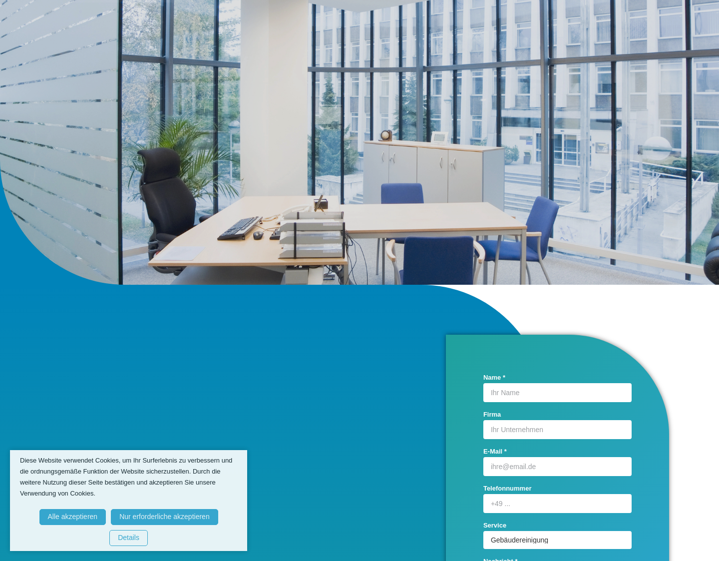 Aktuelle Website-Vorschau von Scharif Gebäudedienstleistungen - Meisterbetrieb
