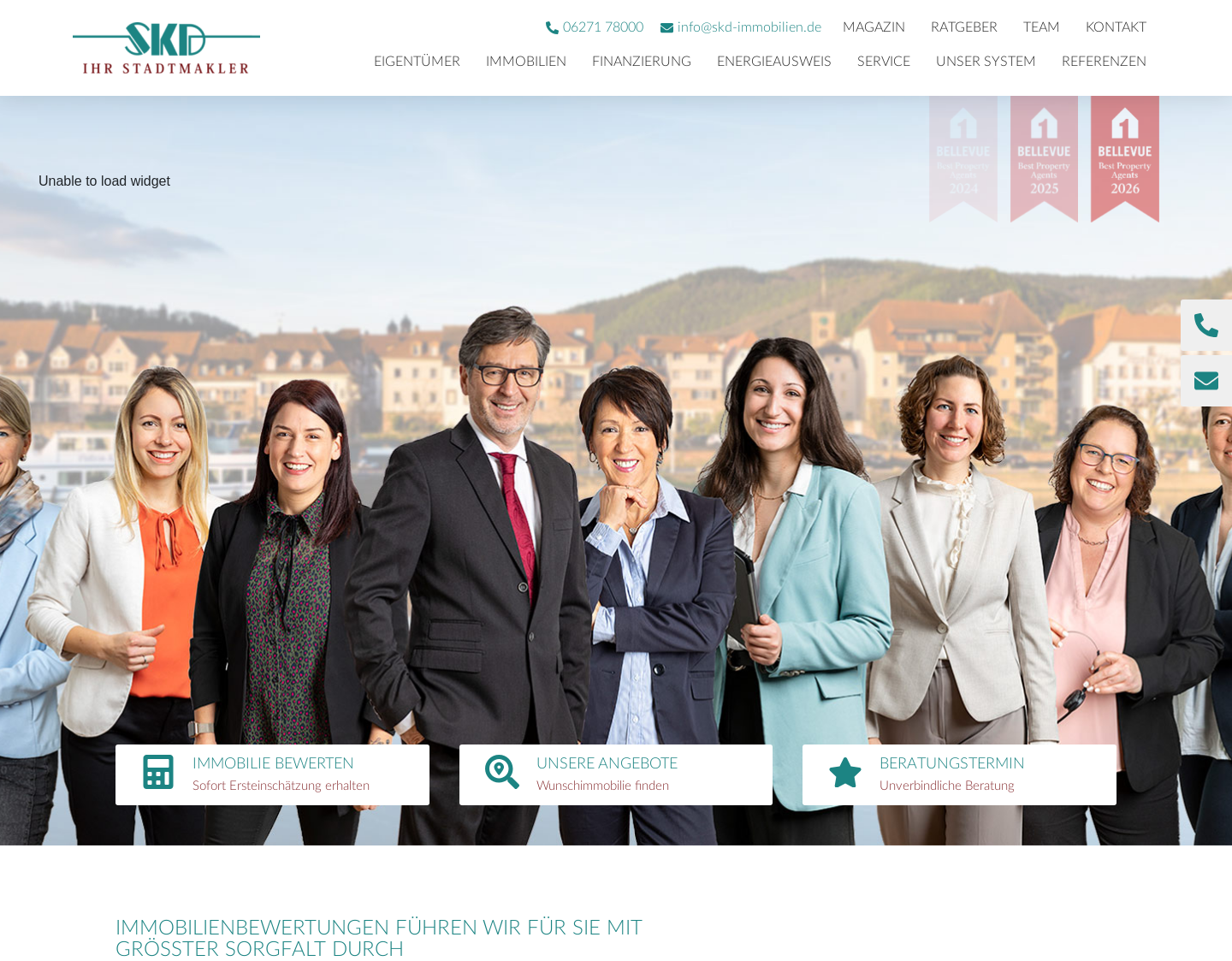 Aktuelle Website-Vorschau von SKD Immobilien GmbH