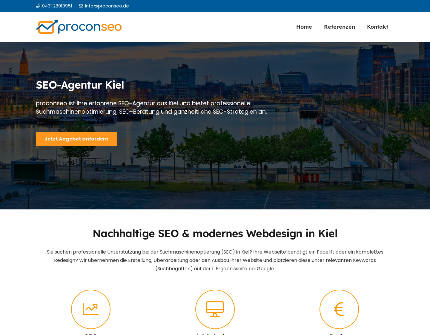 Aktuelle Website-Vorschau von proconseo SEO Kiel