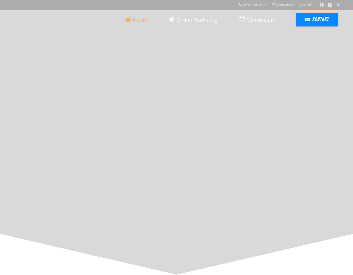 Aktuelle Website-Vorschau von Marketing Bro - Webdesign & Online Marketing