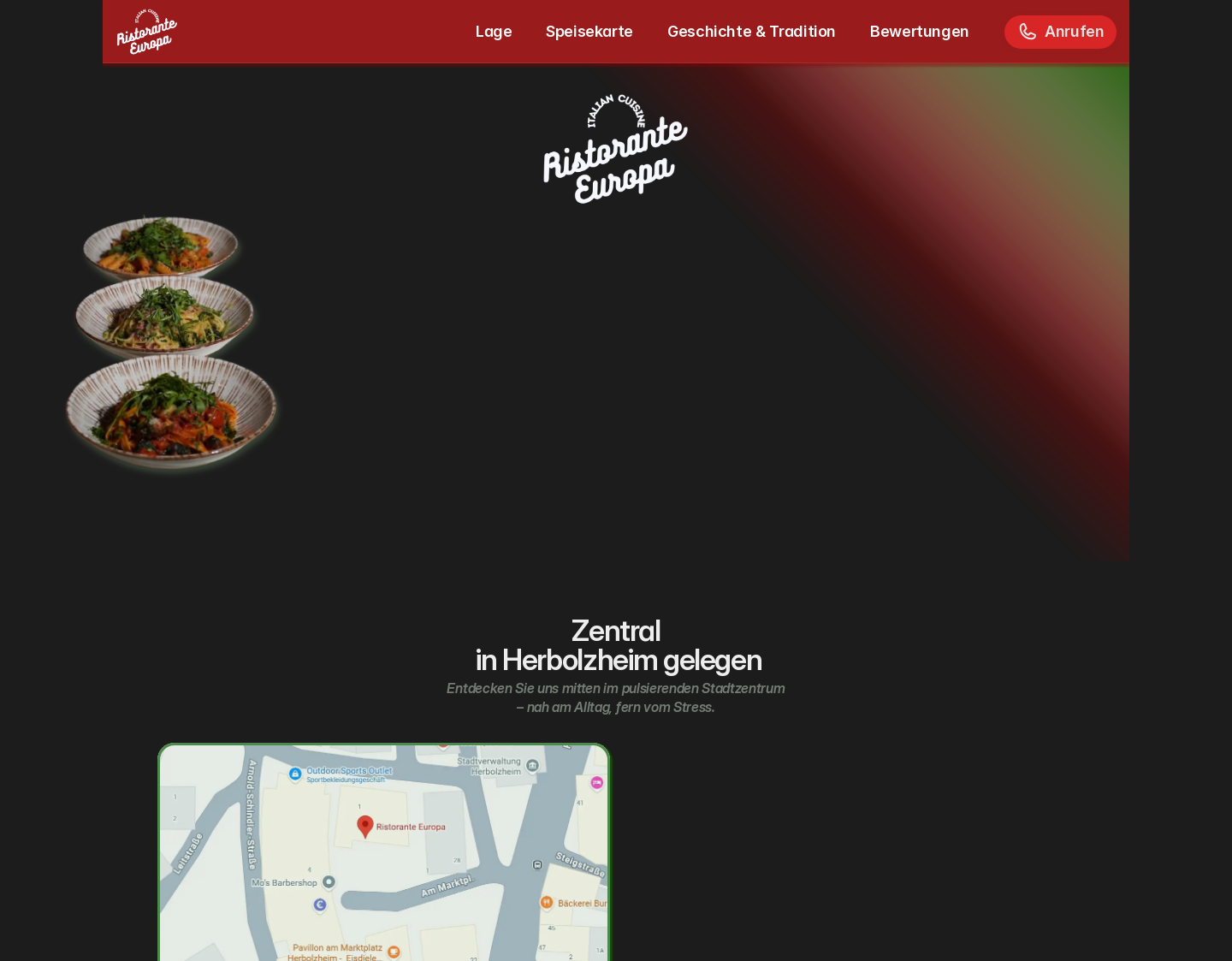 Aktuelle Website-Vorschau von Ristorante Europa Herbolzheim