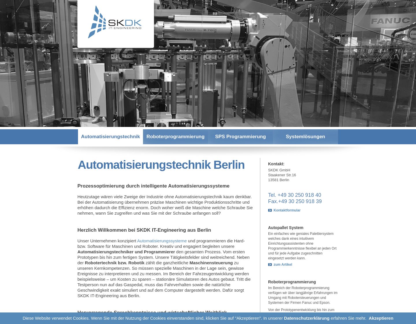 Aktuelle Website-Vorschau von SKDK GmbH - IT-Engineering