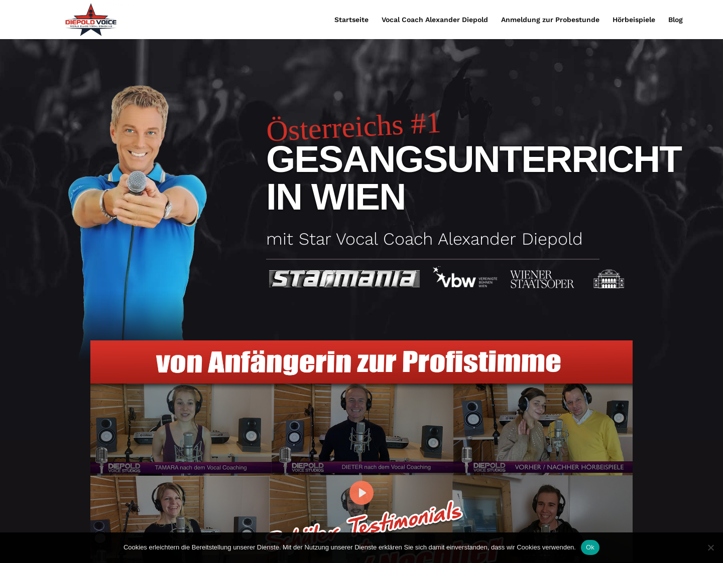 Aktuelle Website-Vorschau von Diepold Voice Studio