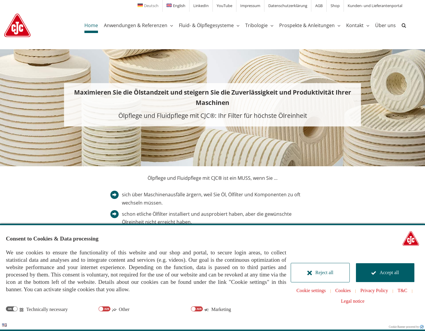 Aktuelle Website-Vorschau von Maximieren Sie Ölstandzeit