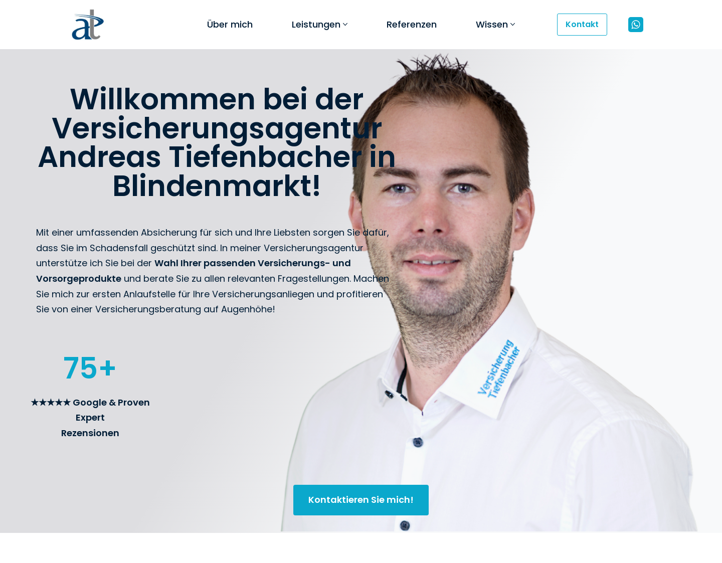 Aktuelle Website-Vorschau von Versicherung Andreas Tiefenbacher
