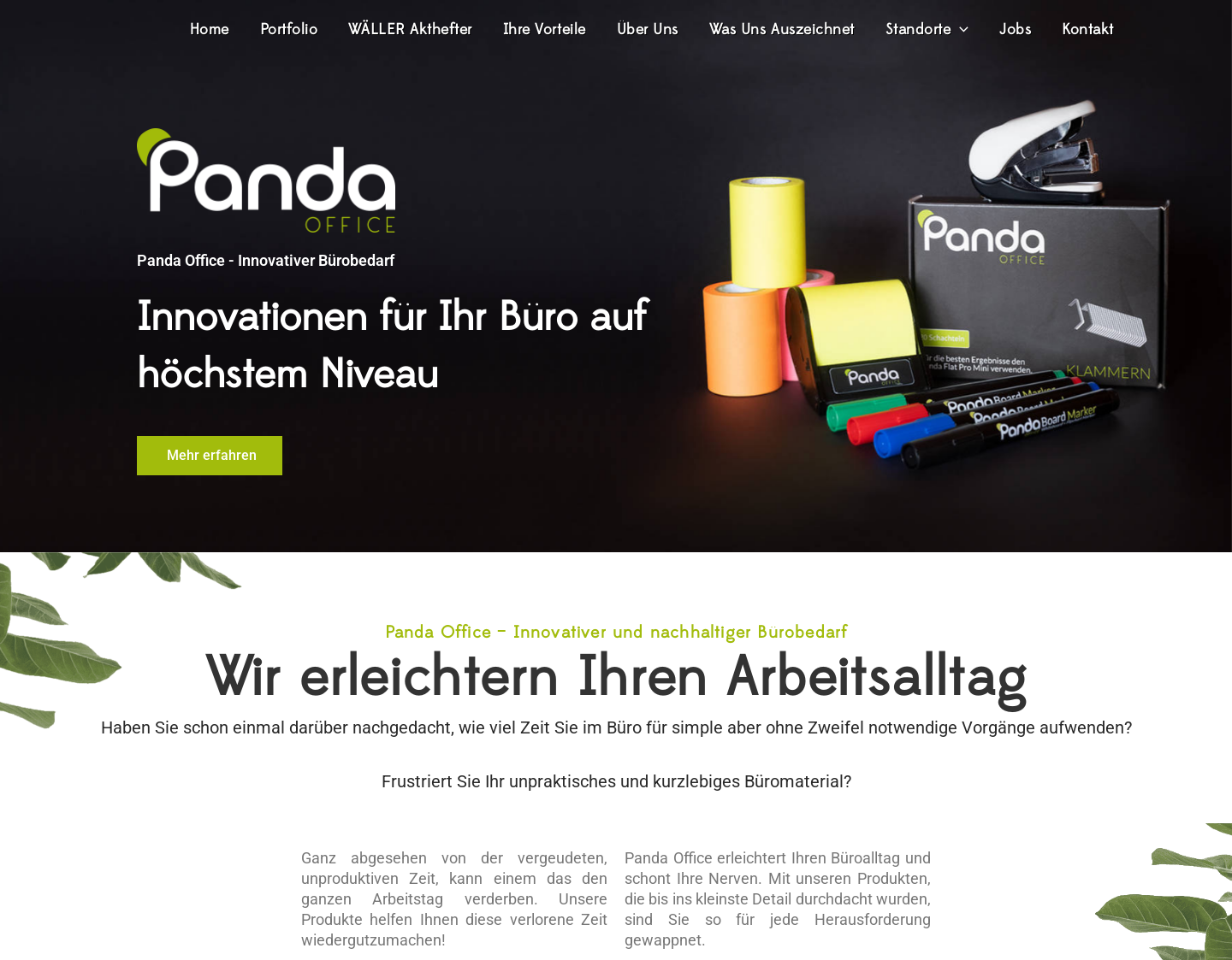Aktuelle Website-Vorschau von Panda Office GmbH