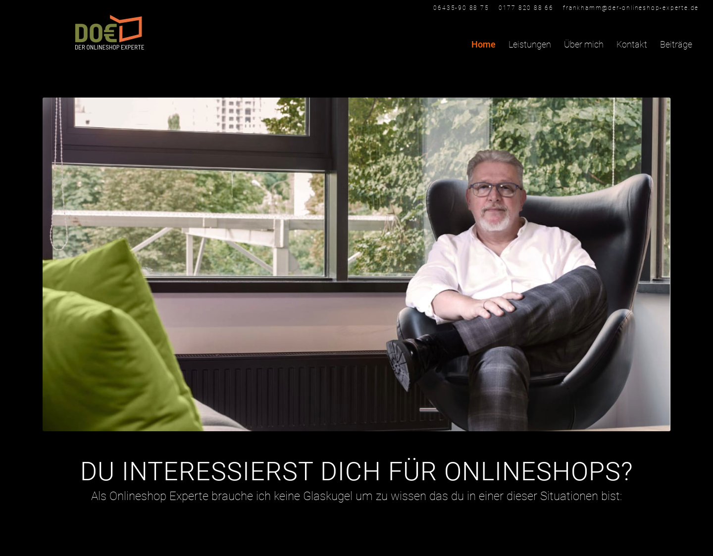 Aktuelle Website-Vorschau von Der Onlineshop Experte