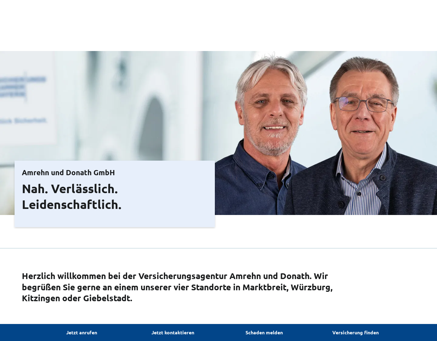 Aktuelle Website-Vorschau von Versicherungsagentur Amrehn und Donath GmbH