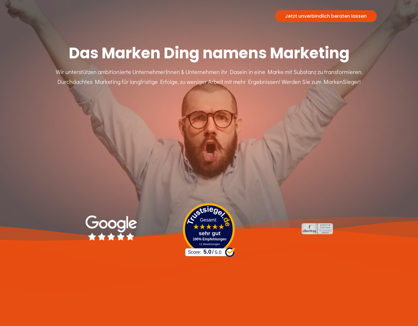 Aktuelle Website-Vorschau von MarkenSieger