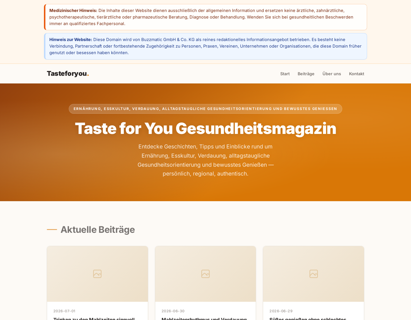 Aktuelle Website-Vorschau von Feinkost Online Shop